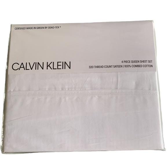 Calvin Klein Combed Cotton Sateen Bed Sheets